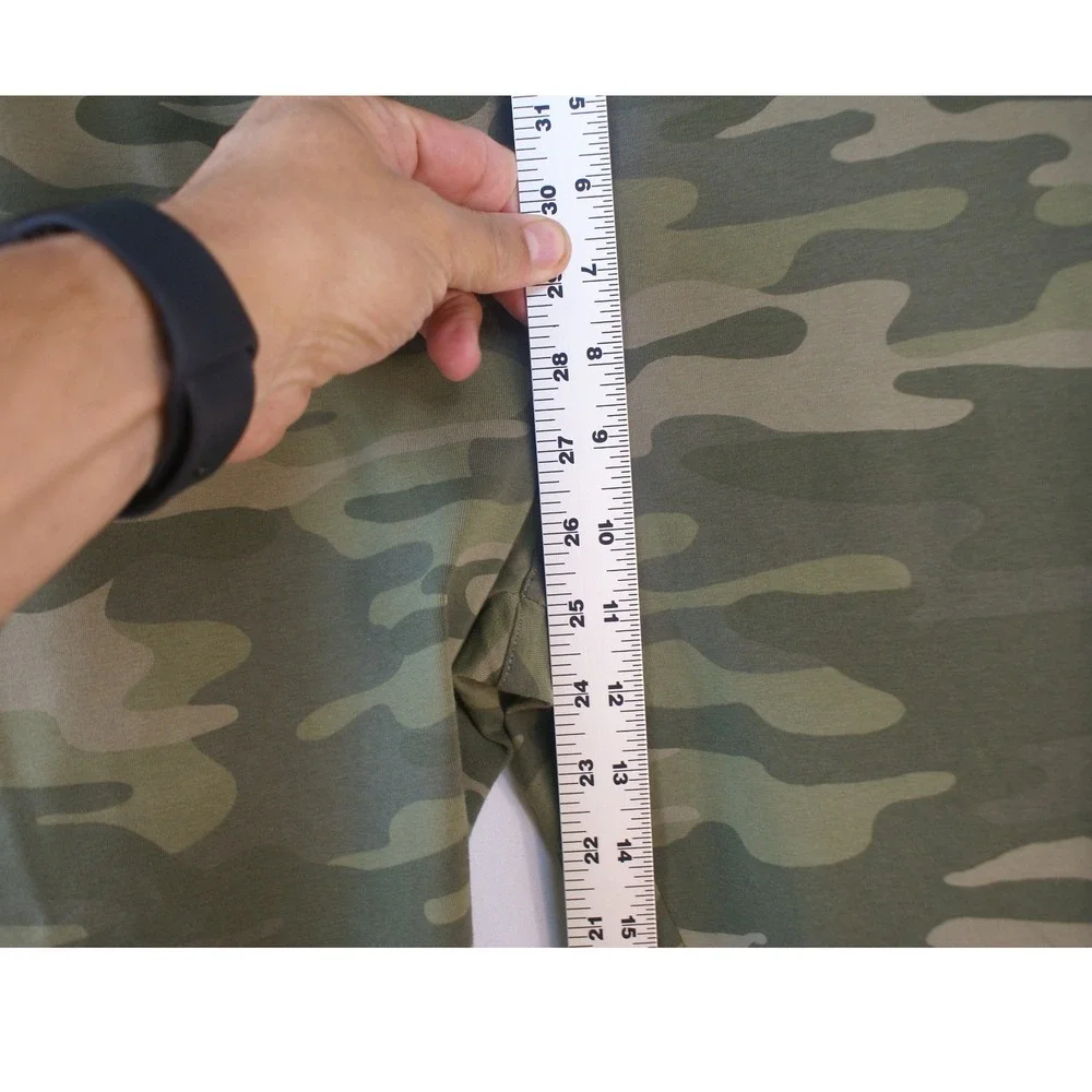 Style & Co Womens Green Camo Capri Leggings Mid Rise Size L 100122133 - Picture 8 of 8